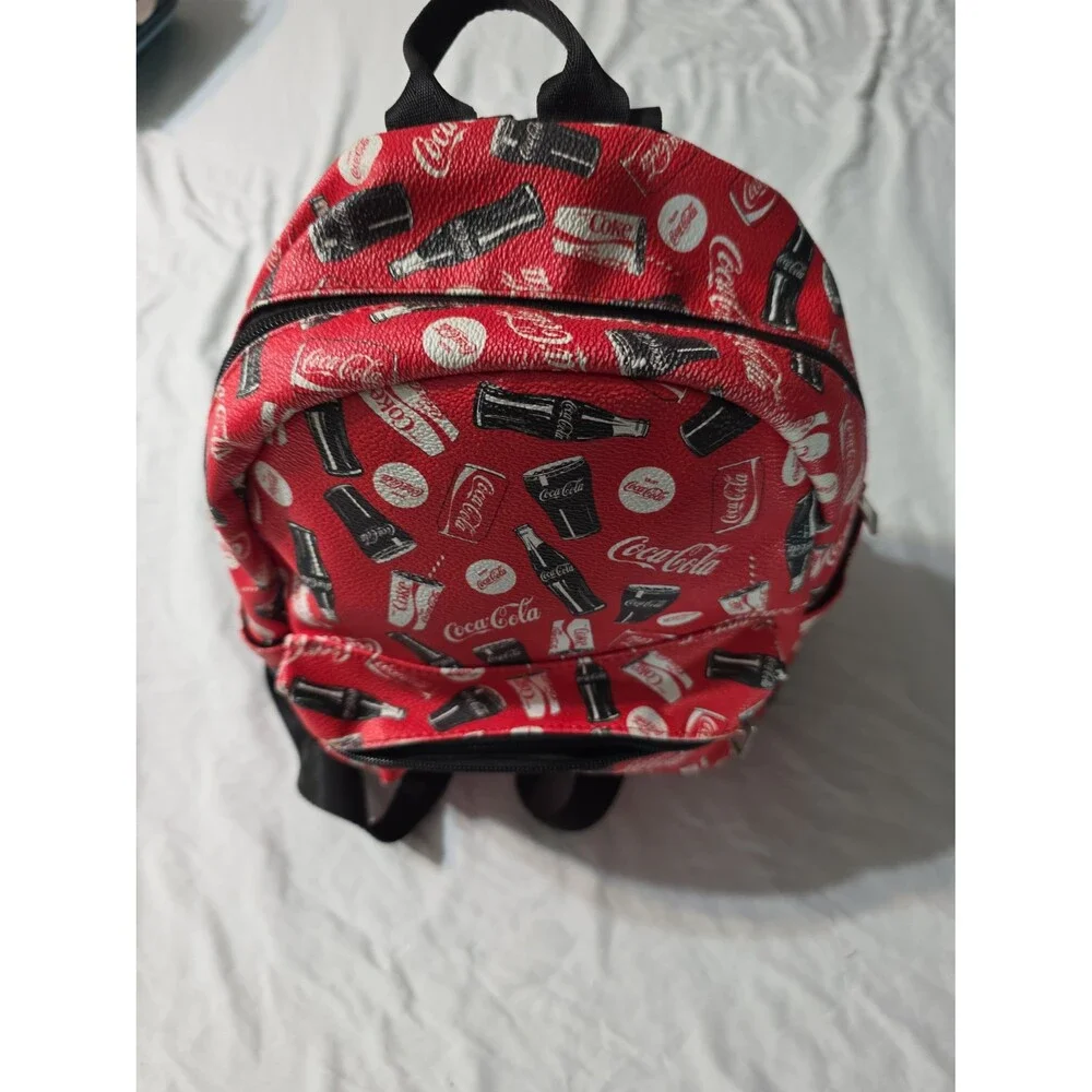 Coca cola brand coke bottle coke can print mini backpack purse bookbag!